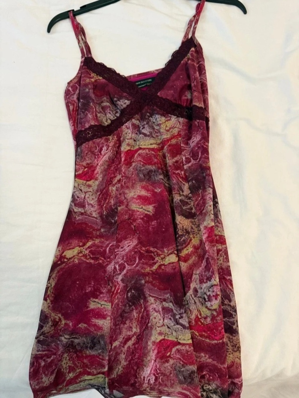 Urban Outfitters Abstract Mini Dress in Red & Pink Like New